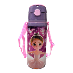 Toptan Mikro Resimli Kız Aüminyum Matara 600 ML