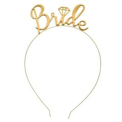 Toptan Bride Metal Taç Gold Renk