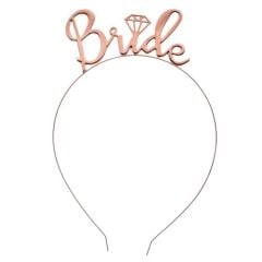 Toptan Bride Metal Taç Rose Gold Renk
