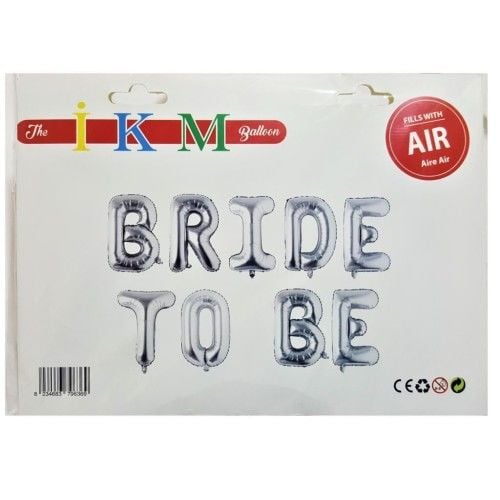 Toptan Bride To Be Gümüş Folyo Balon Set