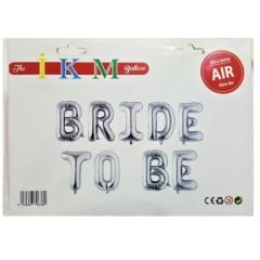 Toptan Bride To Be Gümüş Folyo Balon Set