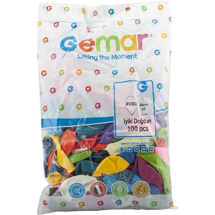 Toptan Balon Gemar 10'' İyi ki Doğdun