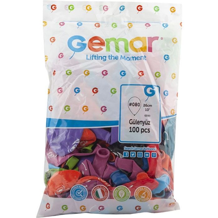 Toptan Balon Gemar 10'' Gülen Yüz