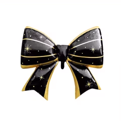 Toptan Folyo Balon Siyah Gold Fiyonk