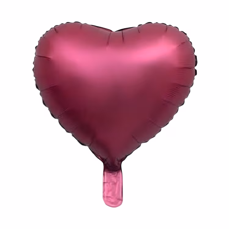 Toptan Folyo Balon 18'' Saten Kalp Fuşya