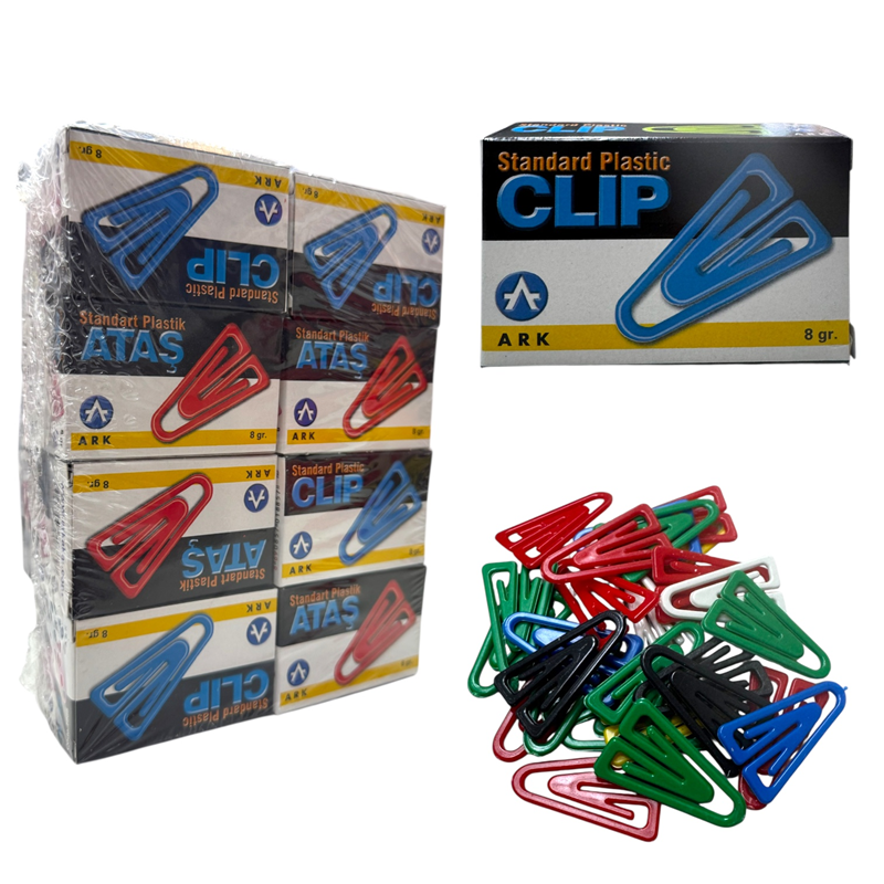 Toptan Ark Renkli Plastik Ataç 8gr
