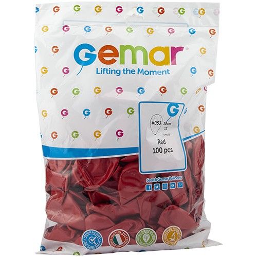 Toptan Balon Gemar 11'' Metalik Kırmızı