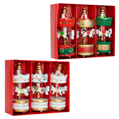 Toptan 8cm Mini Carousel 3lü Renkli