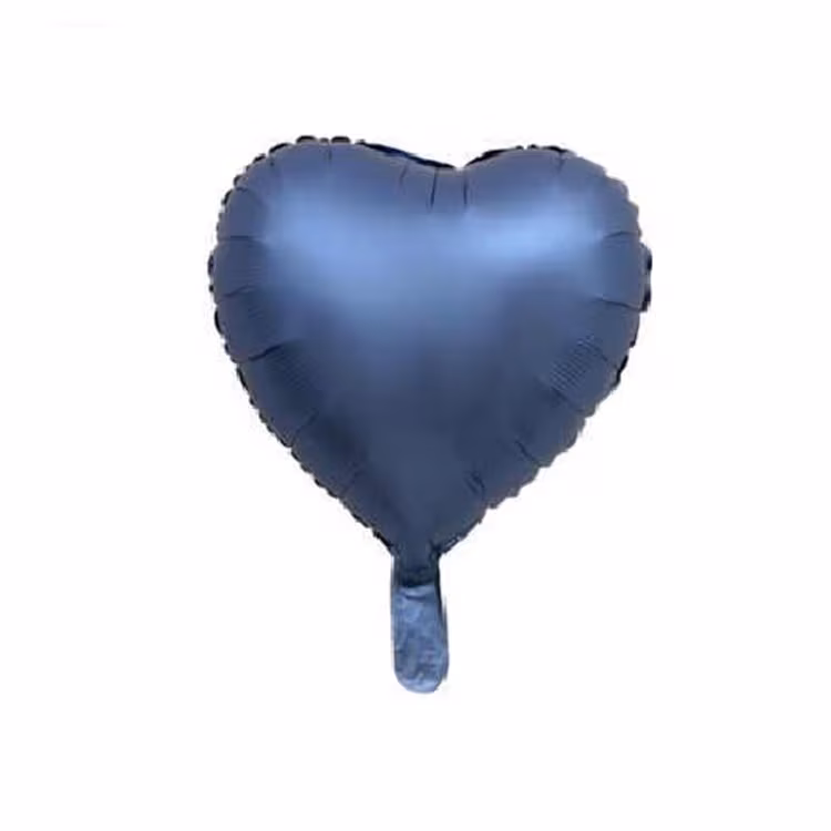 Toptan Folyo Balon 18'' Saten Kalp Mavi