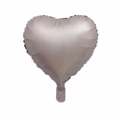Toptan Folyo Balon 18'' Saten Kalp Gümüş