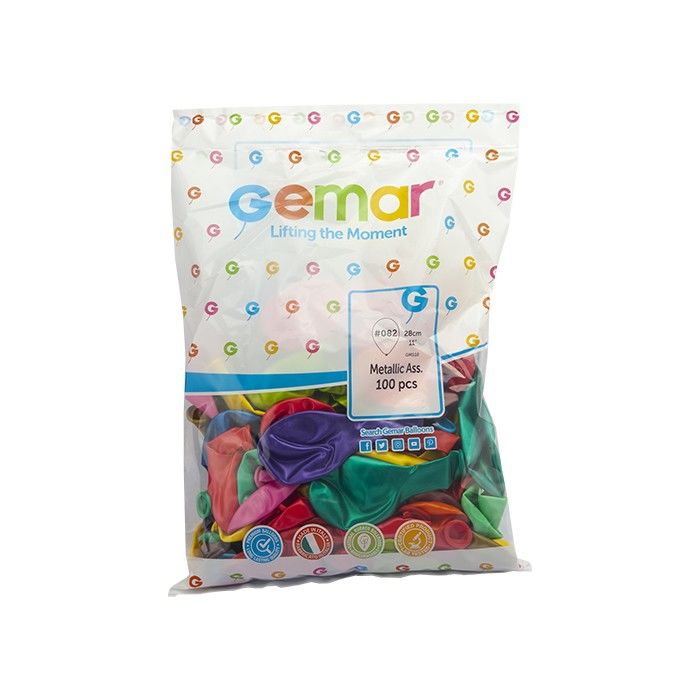 Toptan Balon Gemar 11 inç Metalik Karışık