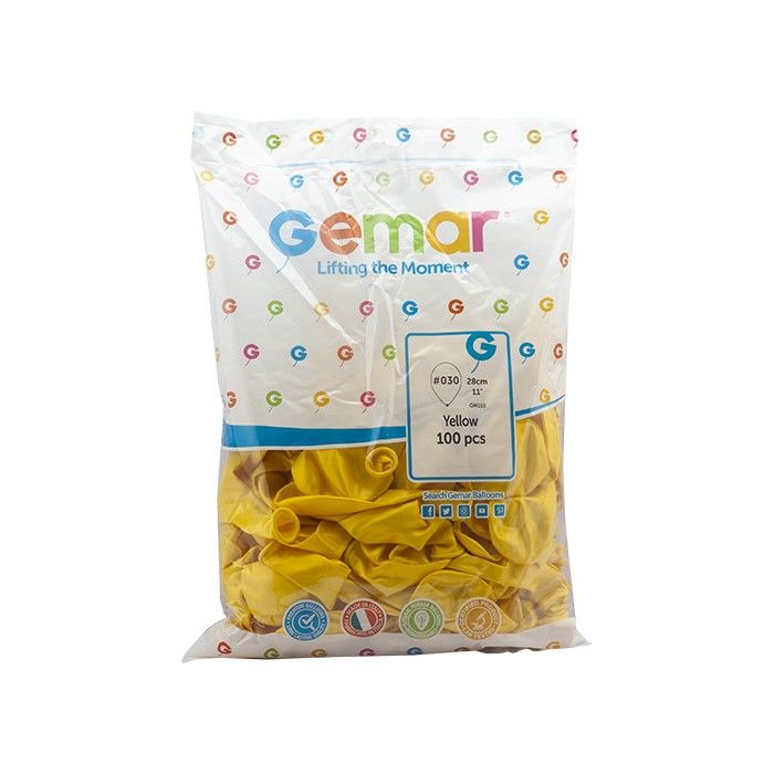 Toptan Balon Gemar 11'' Metalik Sarı