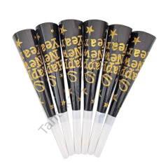 Toptan Happy New Year Simli Vuvuzela 6lı