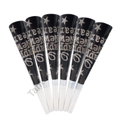 Toptan Happy New Year Simli Vuvuzela 6lı