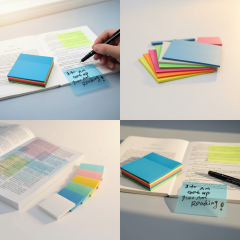 Toptan Renkli Şeffaf Yapışkanlı Kare Post-it 50 Yaprak