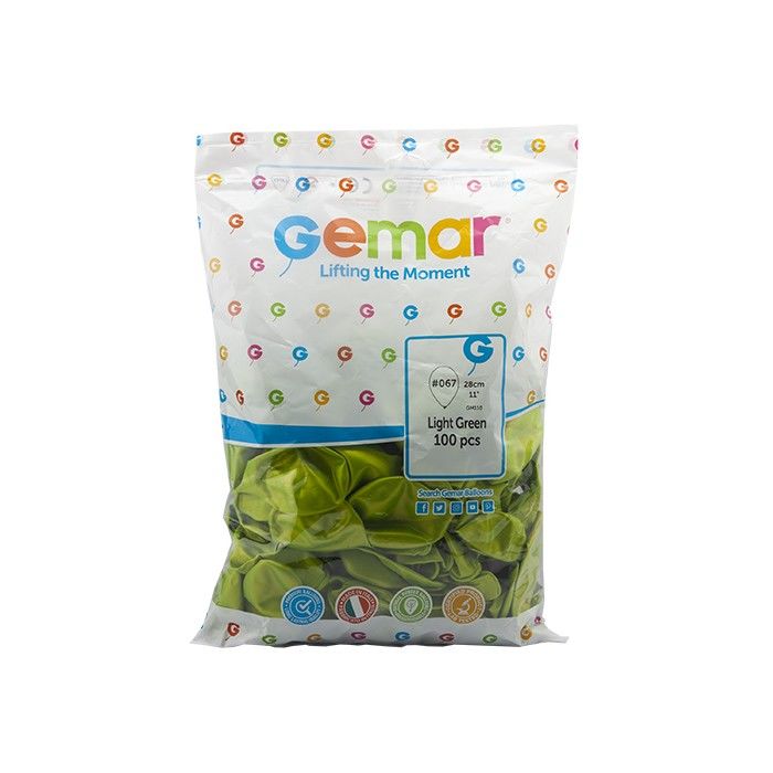 Toptan Balon Gemar 11'' Metalik Açık Yeşil