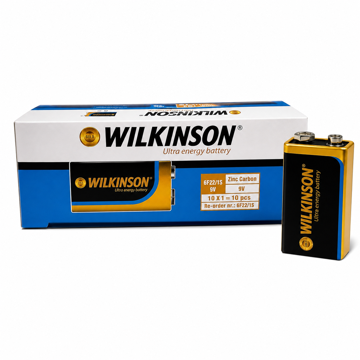 Toptan Wilkinson 9 Volt Pil - Uzun Ömürlü