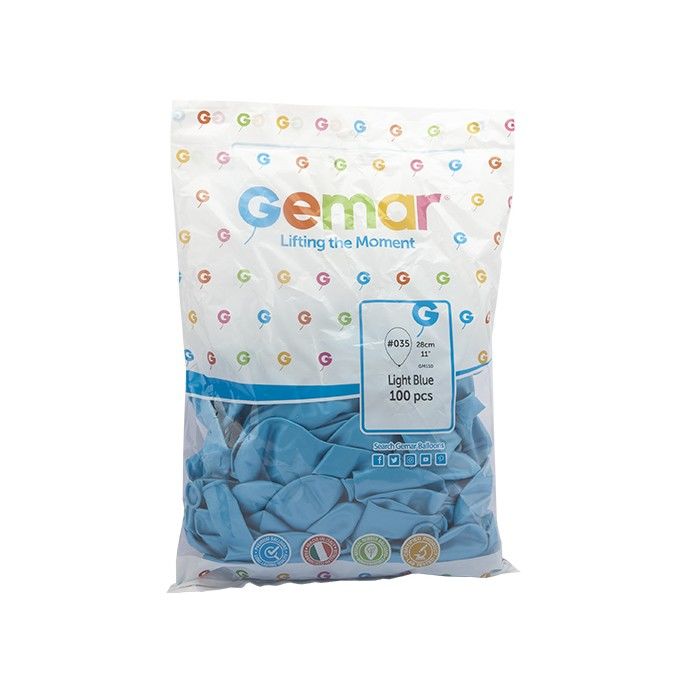 Toptan Balon Gemar 11'' Metalik Açık Mavi