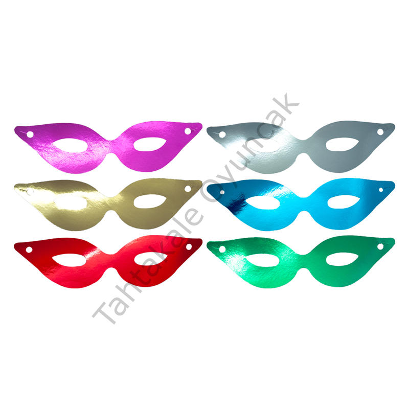 Toptan Yılbaşı Metalize Maske 12li
