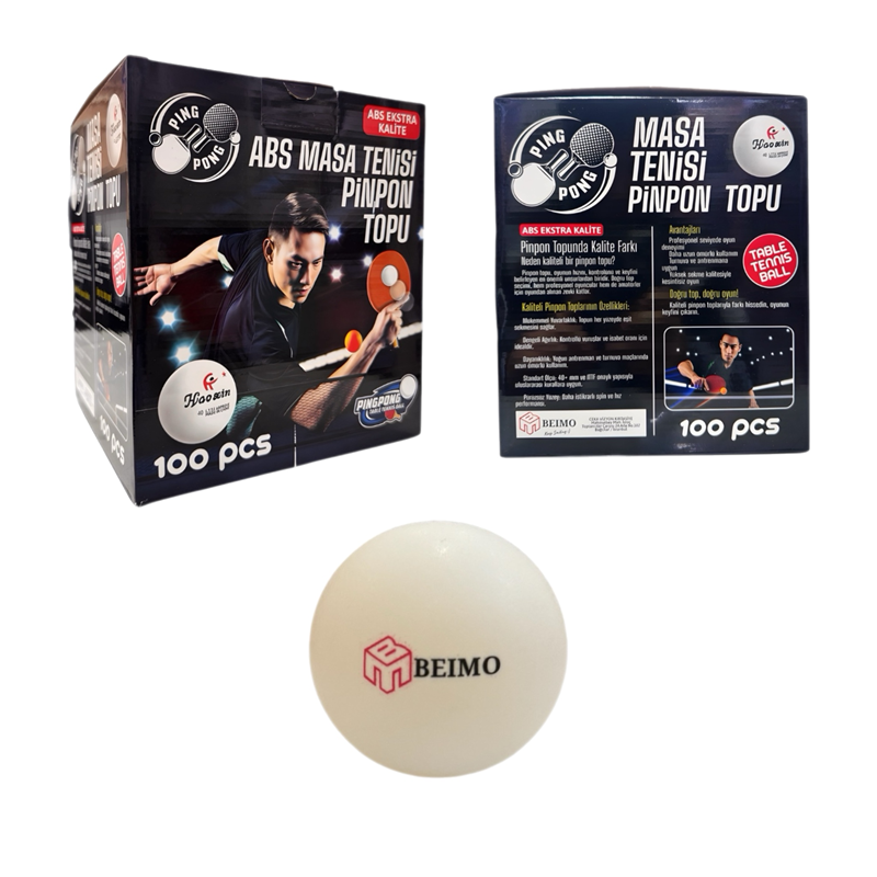 Toptan Beimo ABS İthal (Kaliteli) Beyaz Pin Pon Topu