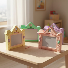 Toptan Ev Figürlü Çekmeli Manyetik Yazı Tahtası 32*32 Cm