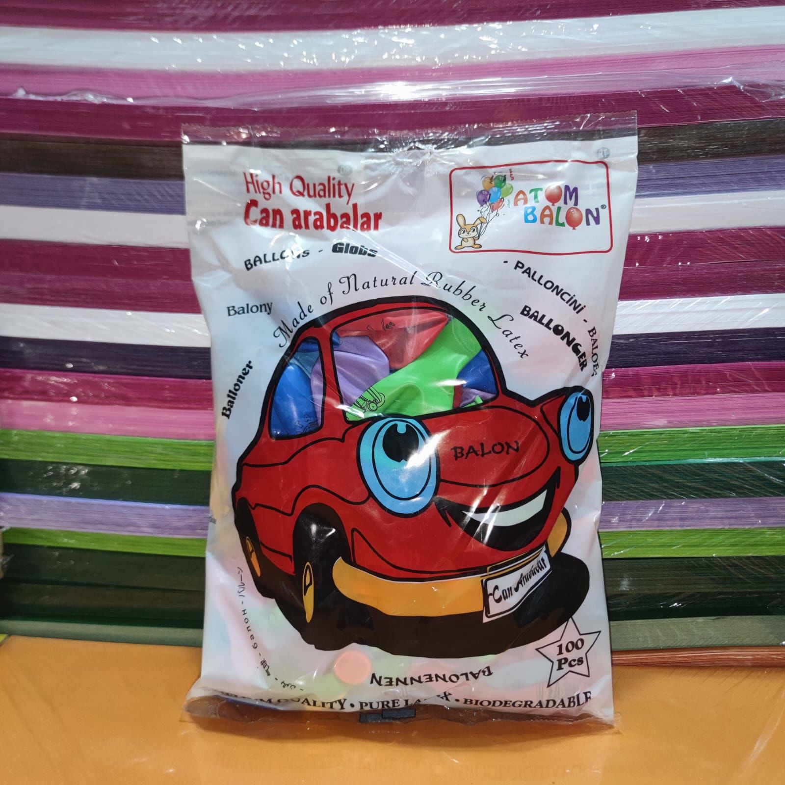 Toptan Atom Balon Araba Baskılı