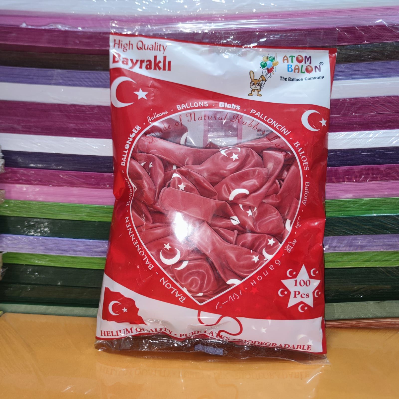 Toptan Atom Balon Bayrak Baskılı