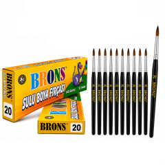 Toptan Brons Sulu Boya Fırçası No.20