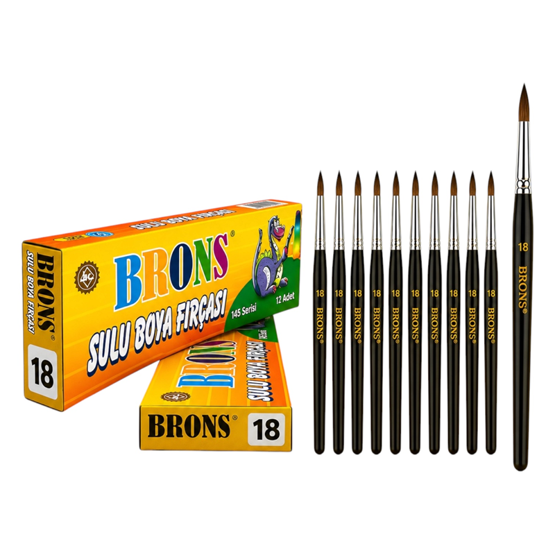 Toptan Brons Sulu Boya Fırçası No.18