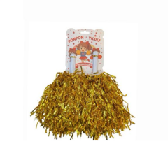 Toptan Ponpon Metalik Sarı 2li