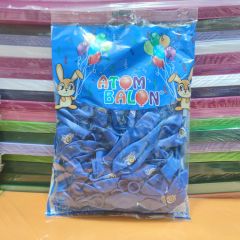 Toptan Atom Balon Nazar Boncuk Baskılı Mavi