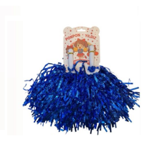 Toptan Ponpon Metalik Mavi 2li
