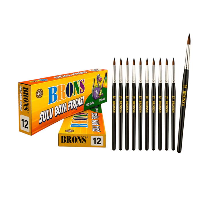 Toptan Brons Sulu Boya Fırçası No.12