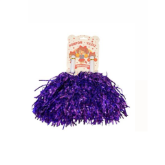 Toptan Ponpon Metalik Mor 2li