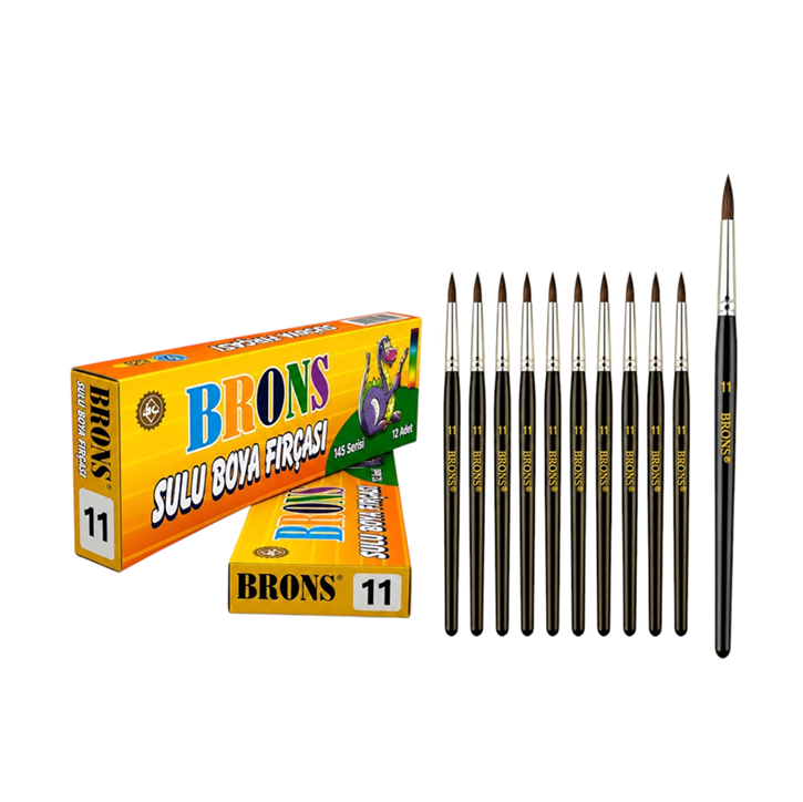 Toptan Brons Sulu Boya Fırçası No.11