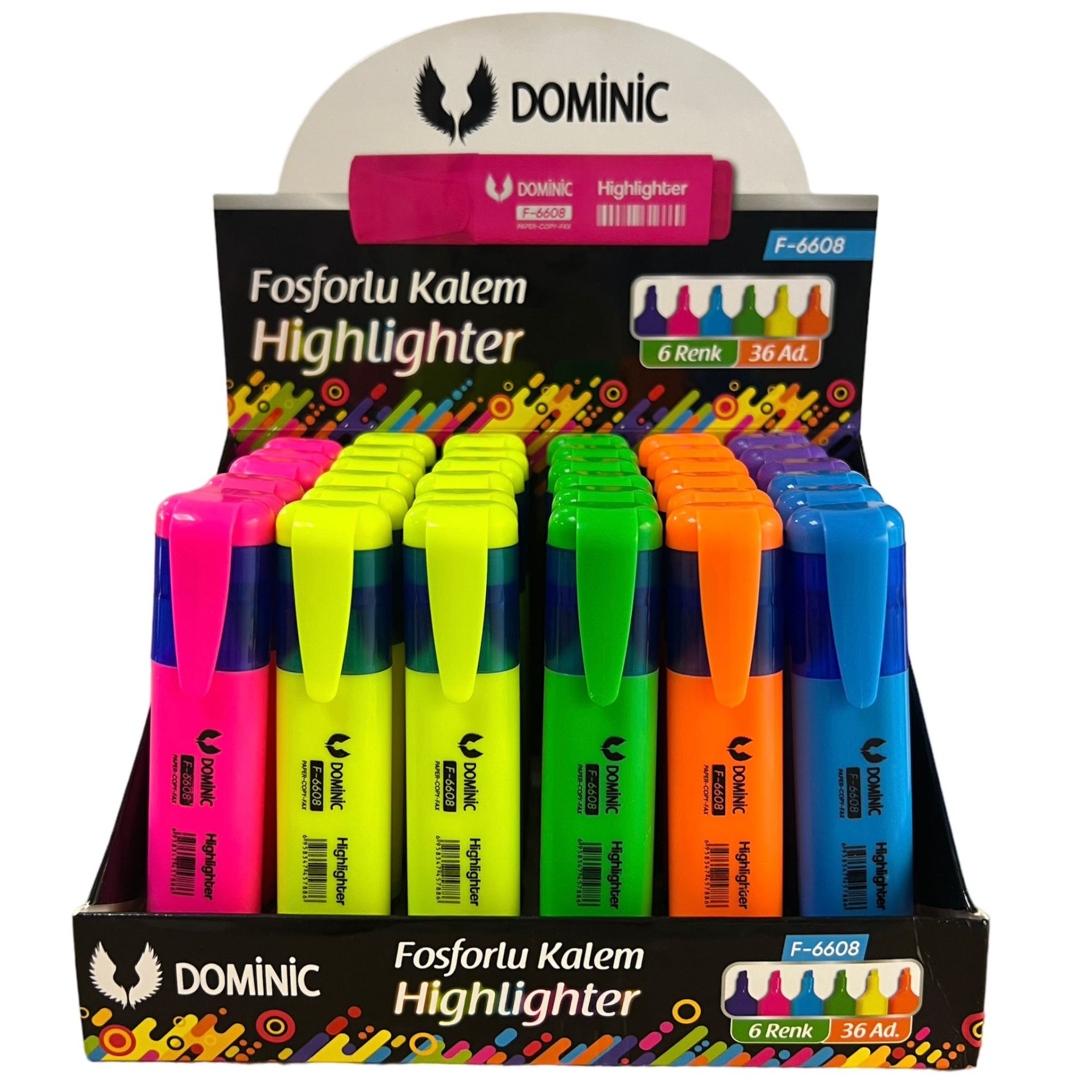 Toptan Fosforlu Kalem Renkli Highlighter