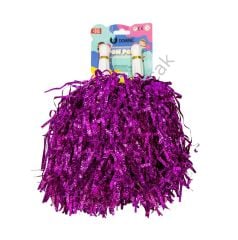 Toptan Ponpon Metalik  Fuşya 2li