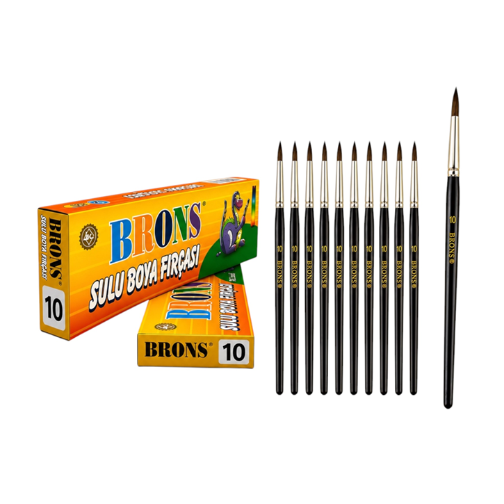 Toptan Brons Sulu Boya Fırçası No.10