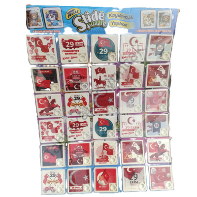 Toptan Kaydırmalı Puzzle Oyuncağı 29 Ekim Model