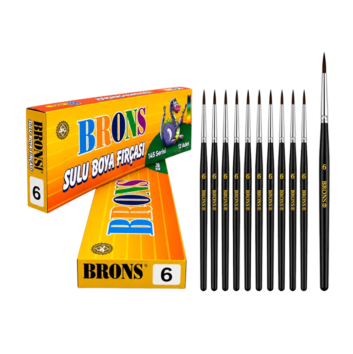 Toptan Brons Sulu Boya Fırçası No.6