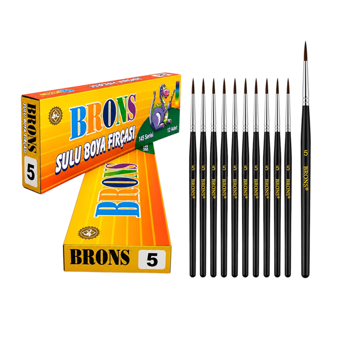 Toptan Brons Sulu Boya Fırçası No.5
