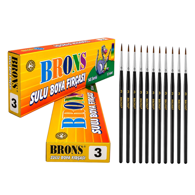 Toptan Brons Sulu Boya Fırçası No.3