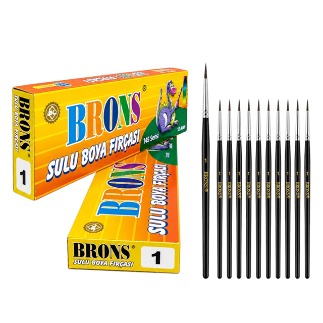 Toptan Brons Sulu Boya Fırçası No.1
