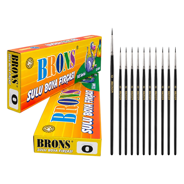 Toptan Brons Sulu Boya Fırçası No.0
