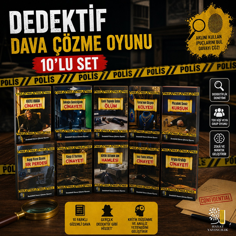 Toptan Dava Cinayet Çözme Oyunu 10'lu