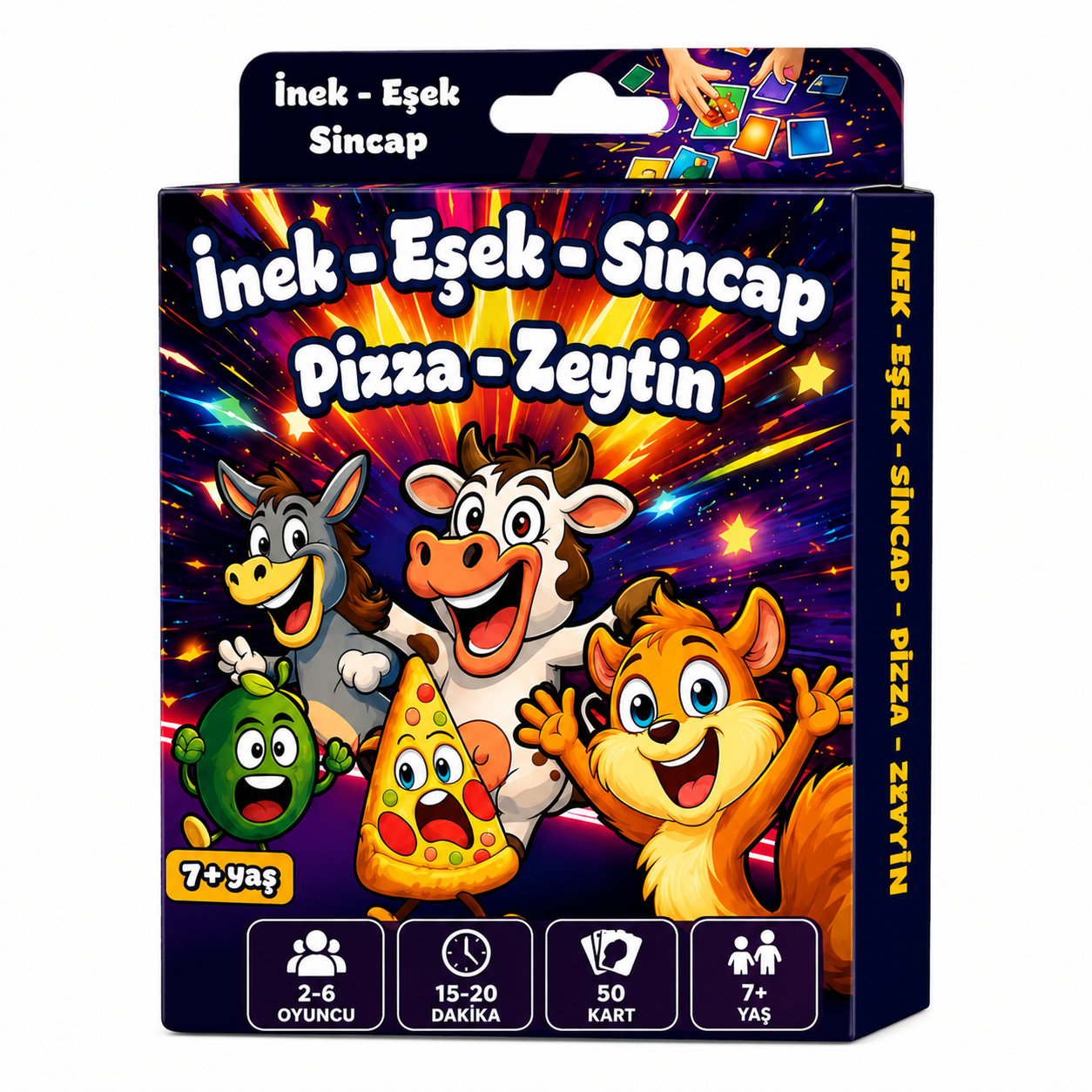 Toptan İnek-Eşek-Sincap-Pizza-Zeytin Kart Oyunu