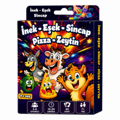 Toptan İnek-Eşek-Sincap-Pizza-Zeytin Kart Oyunu