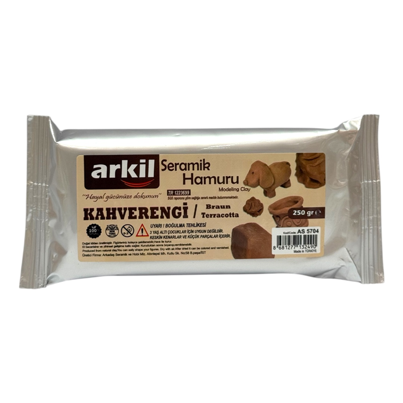Toptan Seramik Hamuru Kil Kahverengi 250 Gr