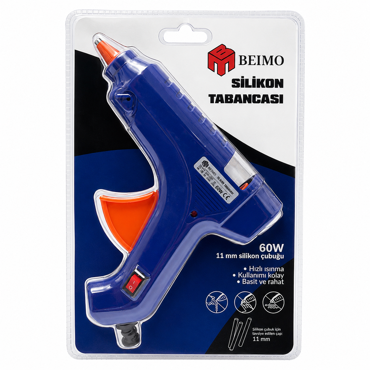 Toptan Beimo Sıcak Silikon Tabancası - 60 Watt (11 mm)