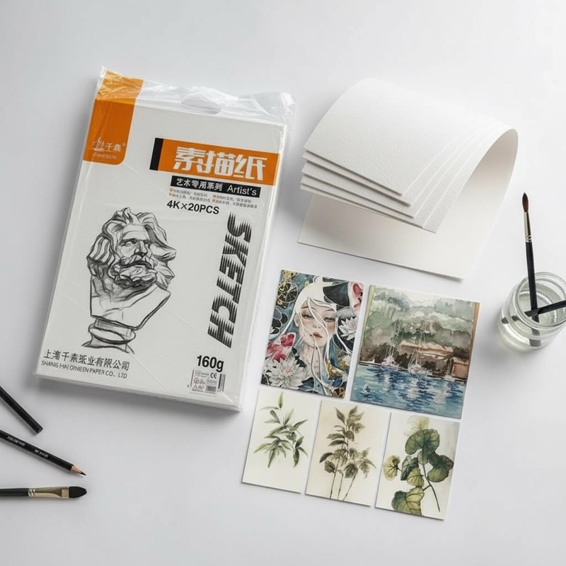 Toptan Sulu Boya Eskiz Kağıdı 35x50 cm 160 Gr - 20'li Paket